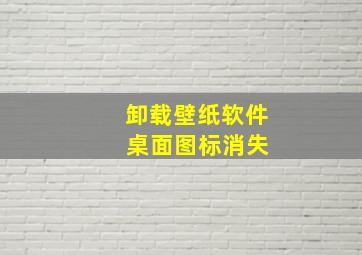 卸载壁纸软件 桌面图标消失